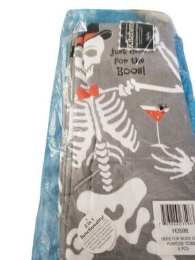 Kitchen Towel Kay Dee Size 16" x 26"   I am just here for the Boos Skelton  Dual